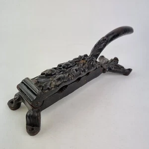 Antique Kenrick Cast Iron Cork Press Leaf Decoration 24cm Long - Picture 1 of 17