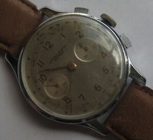 Chronographe Suisse chronographe homme montre-bracelet nickel chrome boîtier chargement manuel
