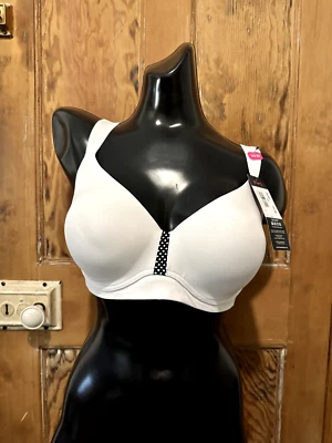 Maidenform Women's Sport Bra Convertible Wirefree White and Black 7992 - 34D . - Image 1 of 2