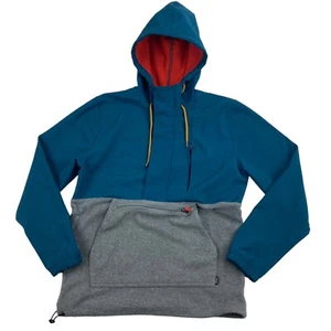 Dravus Jacket men's Medium 1/4 zipped pullover hoodie front pocket Green Gray - Picture 1 of 14
