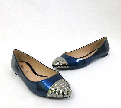 ANTONIO MELANI Milena Mujer Pisos Informales Tachonados Charol Azul 6 Foto 1 de 4