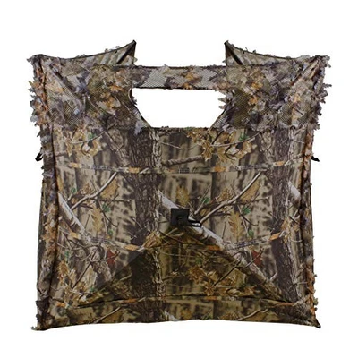  Pop Up Ground Blind for Deer Duck Turkey Hunting Portable Quick Brown Leave - Image 1 of 4