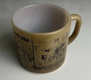 Vintage Opryland USA Federal Braun Milchglas Kaffee/Teetasse Becher Nashville - Bild 1 von 8