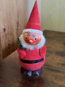 Vintage Weihnachtsmann Wackelkopf Bonboniere - Made in Western Germany - Filz & Pap - Bild 1 von 9