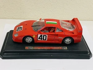 Modelo Diecast Vintage Burago Ferrari F40 Escala 1/24 Hecho en Italia - Imagen 1 de 4