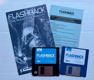 FLASHBACK The Quest For Identity 3.5" Floppy Disk Vintage PC GAME - Image 1 of 4