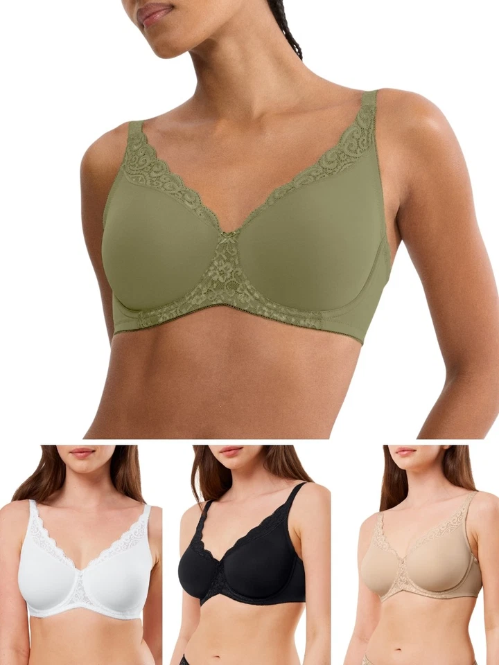 Triumph Amourette Bra W01 Underwired Minimizer Bras High Apex Lace Lingerie - Изображение 1 из 1
