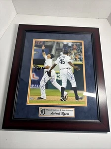 Miguel Cabrera Jose Valverde Tigers signiert Auto 11x14 gerahmtes Foto MLB Holo Auth - Bild 1 von 7