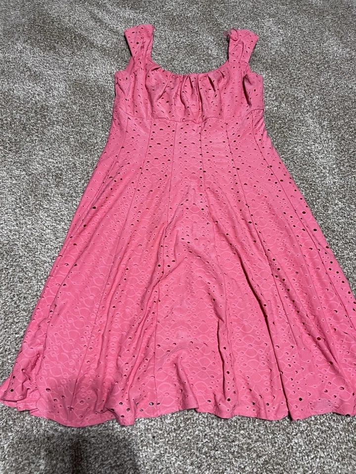 Vestido de ganchillo rosa magenta Elle talla 12 para mujer Foto 1 de 1