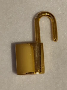 Mini Pad Lock - Goldtone - NO KEY - Picture 1 of 7