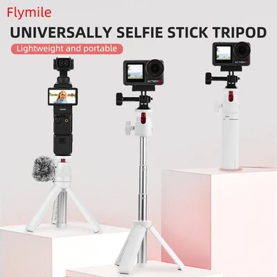 Universally Selfie Stick Tripod For GoPro/Insta 360/DJI Pocket/Action Camera - Image 1 of 4