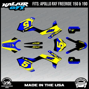 Kit de gráficos para Apollo RXF Freeride 150 190 Turbo Series - Amarillo - Imagen 1 de 4