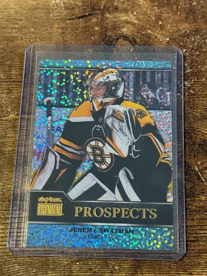 2021-22 Metal Universe Skybox Premium Prospects Sapphire #PP-10 Jeremy Swayman - Image 1 of 1