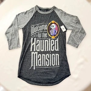 CAMISA UNISEX HAUNTED MANSION DISNEY Parques Temáticos PEQUEÑA 3/4 Manga Larga S Etiquetas Nuevas - Imagen 1 de 24