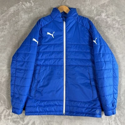Puma Sc Blues Puffer Jacket Youth XL Blue  Full Zip Fleece Lined Winter Outdoor - Image 1 of 4