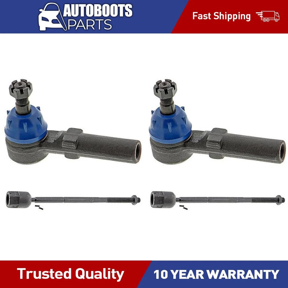 Front Inner Front Outer Steering Tie Rod End for 1986-1995 Ford Taurus - Image 1 of 2