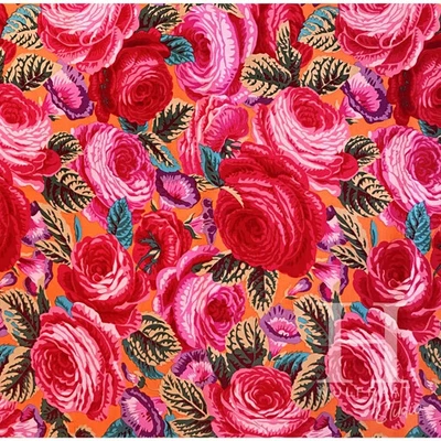 PHILIP JACOBS GLORY ROSE SCARLET PJ21  1/2 yard original issue - Image 1 of 2