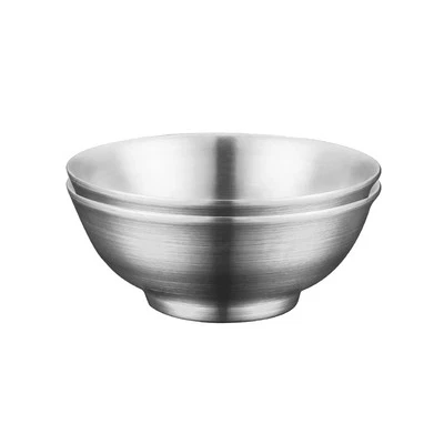 54 Oz Large Soup Bowls Ramen Bowls SUS304 Stainless Steel Salad Bowls Double ... - Imagem 1 de 4