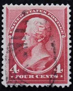 U.S. Used Stamp Scott #215 4c Jackson. Extra Fine. Duplex Cancel. A Gem! - Picture 1 of 2