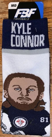 Kyle Connor NHL Official Socks FBF Size Med Women 6-11/Men 5-10 Made USA ~ NEW Cover