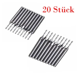 20 Stück Schaftfräser Set 1mm Hartmetall Schaft 2 Flöte CNC Fraeser Schneiden XS - Bild 1 von 6