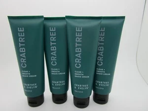 CRABTREE & EVELYN Clean + Smooth Shave Cream 4.2 oz. - LOT OF 4 - Picture 1 of 1