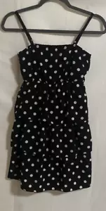 PAPAYA Damen Kleid Größe Small Lagenlook gepunktet verstellbare Träger Mini - Bild 1 von 8