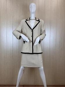 Escada By Margaretha Ley Vintage Women's Suit Jacket and Skirt Silk&Cotton - Picture 1 of 23