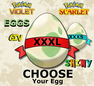 Glänzende XXXL/S Ei 6IV maßgeschneiderte Eier hat Ihr OT Pokemon scharlachrot violett SV