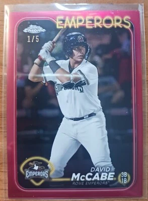 2024 Topps Pro Debut #PDC-47 David McCabe Rome Emperors Red /5 MINT PACK FRESH - Image 1 of 2