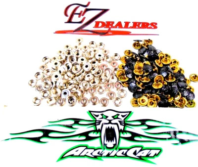 Asiento Arctic Cat de colección broches de presión 100 unidades negro latón chapado en moto de nieve Arctic Cat Foto 1 de 4