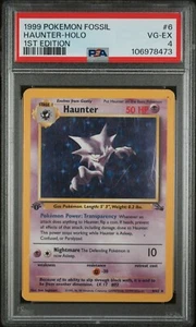 🔥 PSA 4 VG-EX | 1ST EDITION HAUNTER HOLO RARE | FOSSIL 6/62 | POP 53 🔥 - Picture 1 of 3