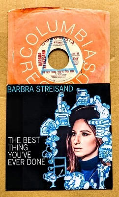 BARBRA STREISAND  THE BEST THING   7" US VINYL  45 EX  FREE CUSTOM PIC SLEEVE - Image 1 of 4