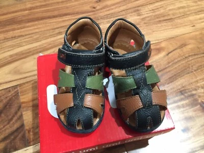 UMI BOYS SANDALS BROWN BLUE GREEN SIZE 6.5 URCHIN DARK NAVY MULTI EEUC - Image 1 of 3