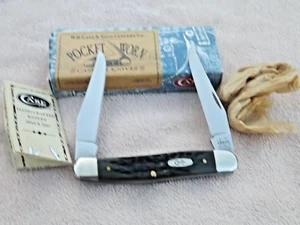 2001 CASE XX BLACK BONE POCKET WORN MUSKRAT KNIFE NEW N BOX PAPERS CLEAN - Picture 1 of 5