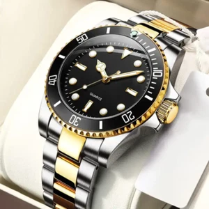 Men’s Steel Diver Watch Swiss Style Sports Seiko Movement Stainless High Quality - Picture 1 of 15