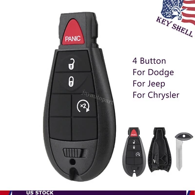 For 2008 2009 2010 2011 2012 2013 Jeep Grand Cherokee Car Key Fob Shell 4 Button - Image 1 of 4
