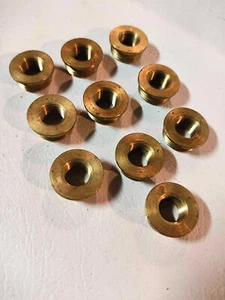 Lot of 10 NOS Shouldered Brass Threaded Reducer Lamp Part 3/8" to 1/8" IPS - Picture 1 of 5