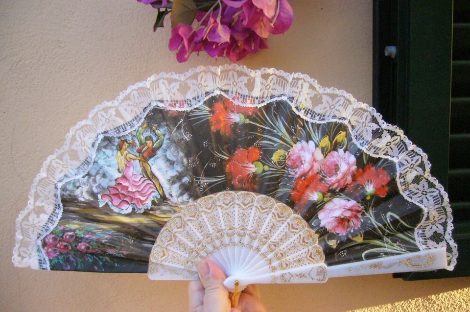 PUNTE FLAMENCO spagnole ORIGINALI ventaglio n.366 A - 1* ++++++++++ - Immagine 1 di 1