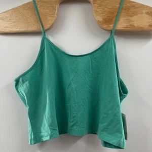BP Crop Tank Top Ärmellos Freizeit Basic Cami Grün 3X - Bild 1 von 5