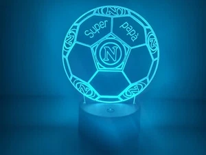 LAMPADA IN PLEXIGLASS REGALO FESTA DEL PAPA' NAPOLI PERSONALIZZATA LUCE LED RGB - Bild 1 von 1