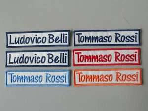 TOPPA NOME RICAMATO PERSONALIZZATO N.6 PATCH TERMOADESIVO CM.8x2 - Picture 1 of 1