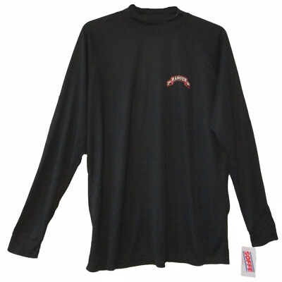 U.S MILITARY ARMY BLACK LONG SLEEVE 2D RANGER BN DRI WEAVE SHIRT, SIZE XX-LARGE - Image 1 of 4