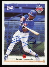 1996 Daytona Cubs SCOTT SAMUELS Signed Card autograph AUTO RED SOX
