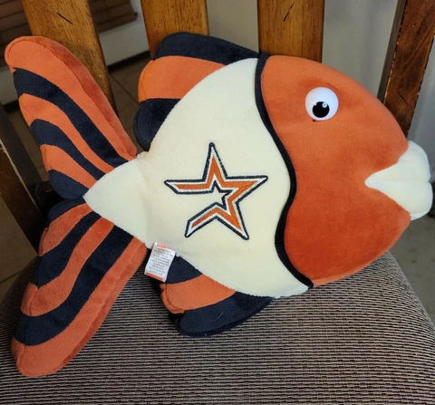 Team Beans Authentic MLB Houston Astros Fish Shaped Plush 13"x11" Cover
