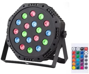 Luce LED PAR strobo 18 LED RGB disco DJ faro DMX proiettore telecomando musica - Foto 1 di 2