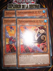 YU-GI-OH! PLAYSET (LOT DE 4) FUVAGABONBRISE ET STRI BODE-FR015 EDITION 1 NEUF - Picture 1 of 1