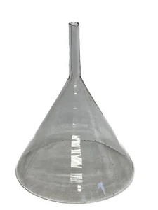 Schwerer Glas großer 4L Fülltrichter 11”OD x 13-1/2” H 9,8 mm ID Schaft B - Bild 1 von 6