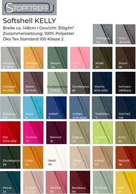 Softshell KELLY von Stofftreff Santi®- 50cm -Schritte -Meterware-wasserabweisend - Bild 1 von 4