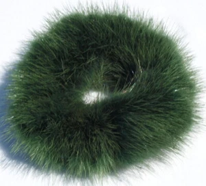 Nerz Haargummi Pelz Armband Fell Scrunchie Haar Schmuck Frisur Gummi Zopf Grün - Bild 1 von 2